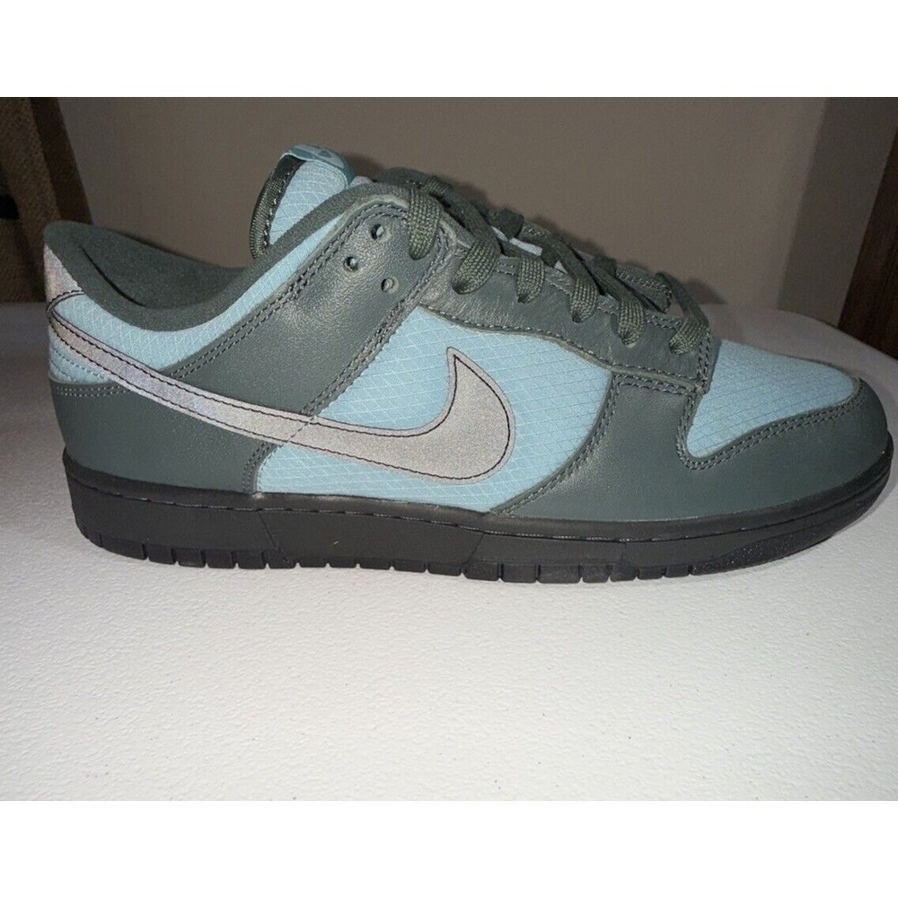 Nike Dunk Low Retro SE Vintage Green/Black-Denim Turq (FZ3052-300) Size 12 - Picture 5 of 14